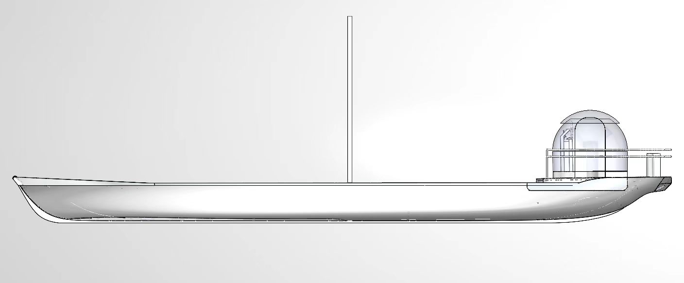 Electric Ship Side View
